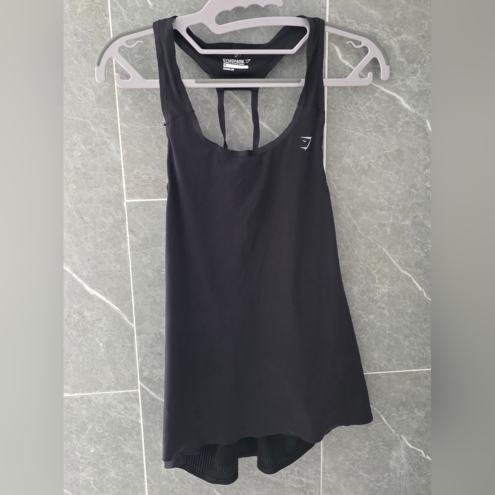 Gymshark Black Logo Tank Top Size Medium